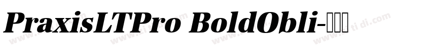 PraxisLTPro BoldObli字体转换
